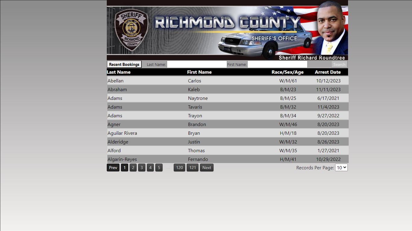 Richmond County Sheriff's Office Inmate Inquiry